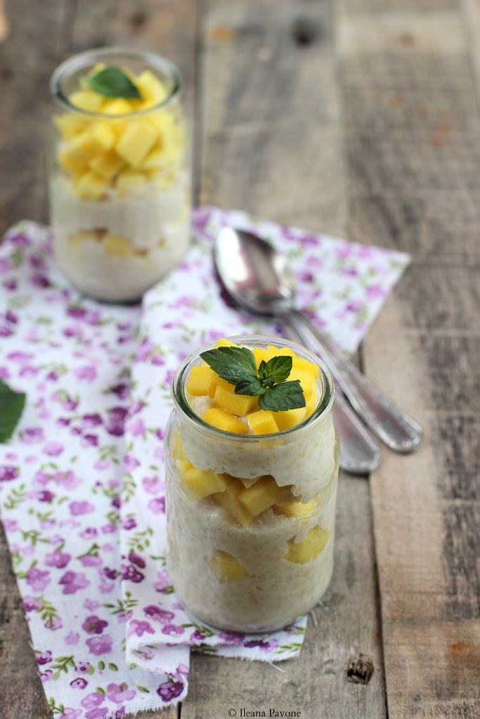 Miglio con mango e latte di cocco