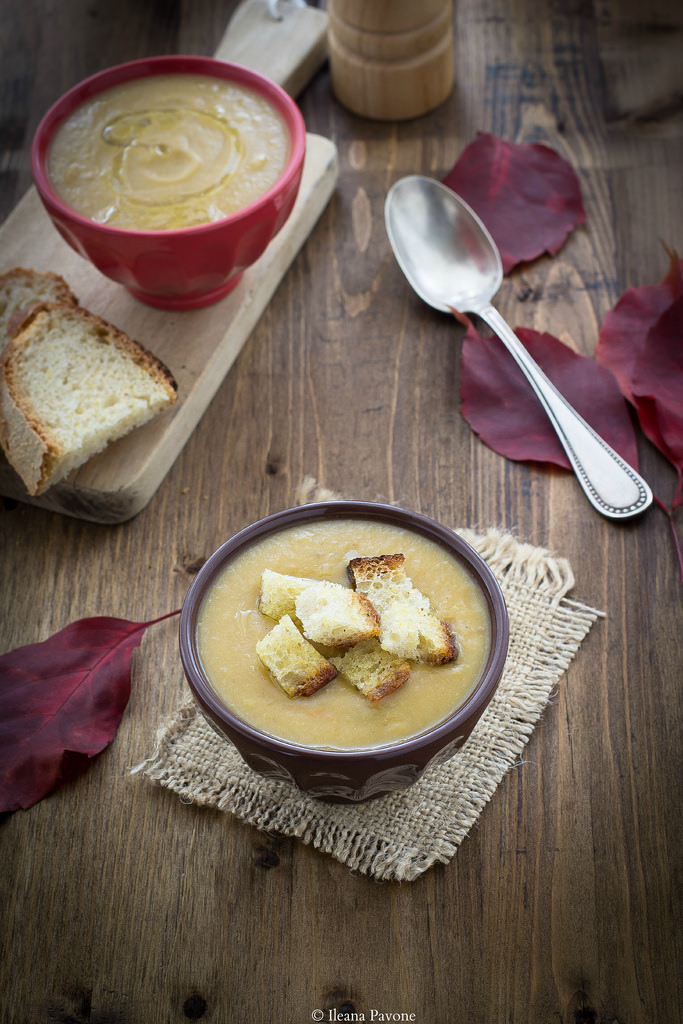 Vellutata di cicerchie, zucca e castagne