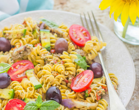 Pasta di ceci con verdure grigliate