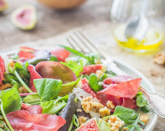 Insalata con bresaola e fichi